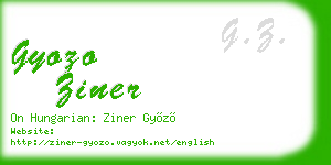 gyozo ziner business card